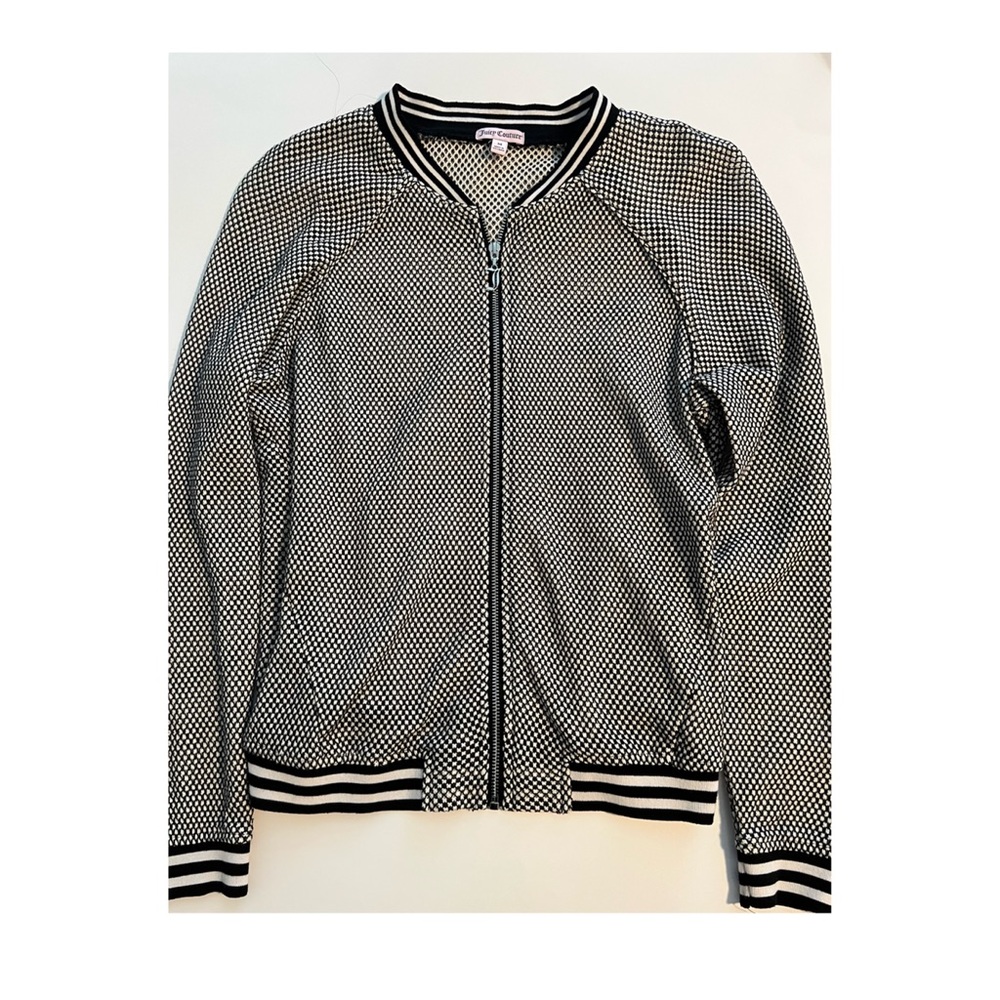 Women’s- Juicy Couture Black & White Netted lightweight jacket